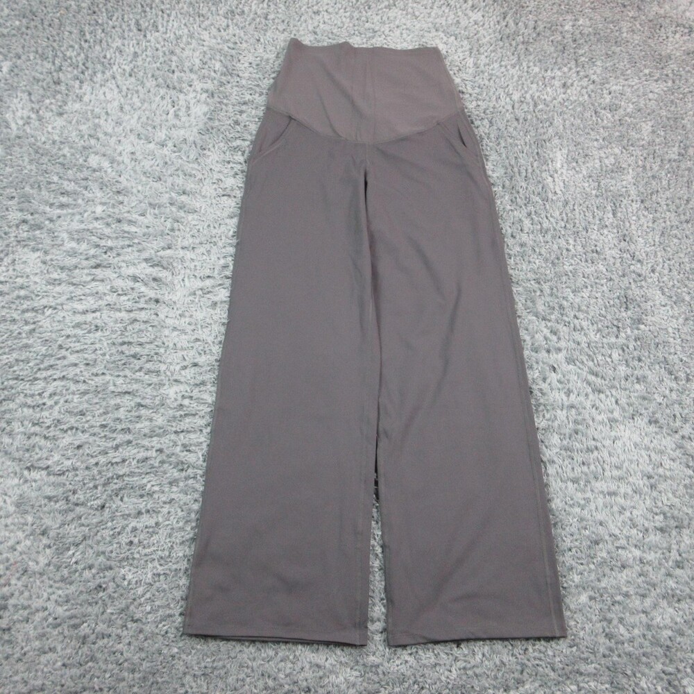 G4free Track Pants Womens M Gray Wide Leg Yoga Gym Pull-On Pockets 25x32* NWT